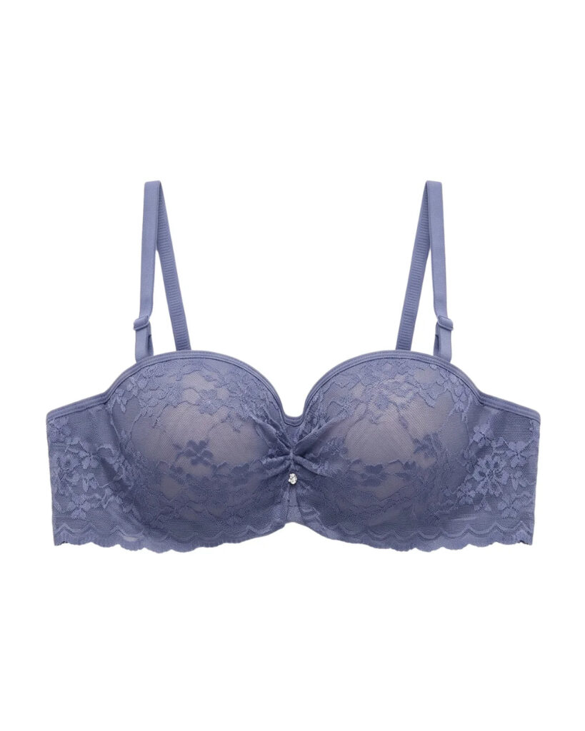 Padded Underwired Push-up Bra - Flowia - Grey