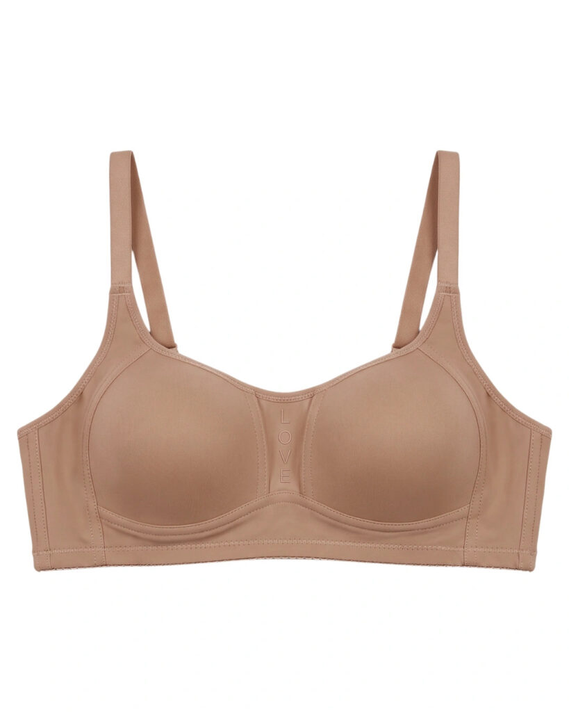 Light Padded Non-Wired T-Shirt Bra - Leo - Dark Skin