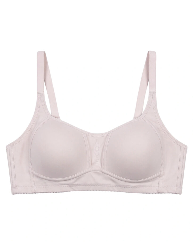 Light Padded Non-Wired T-Shirt Bra - Leo - Ash White