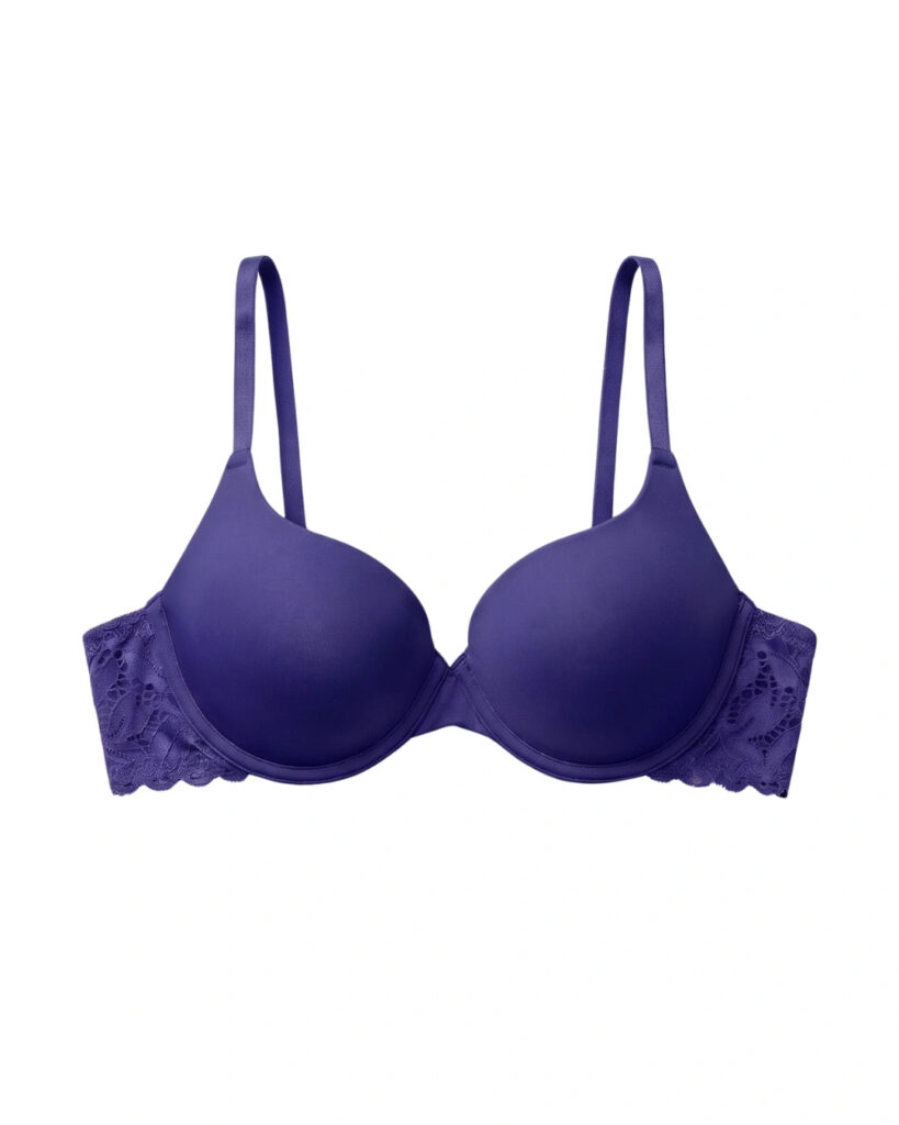 Padded T-shirt Bra - Merlot - Blue