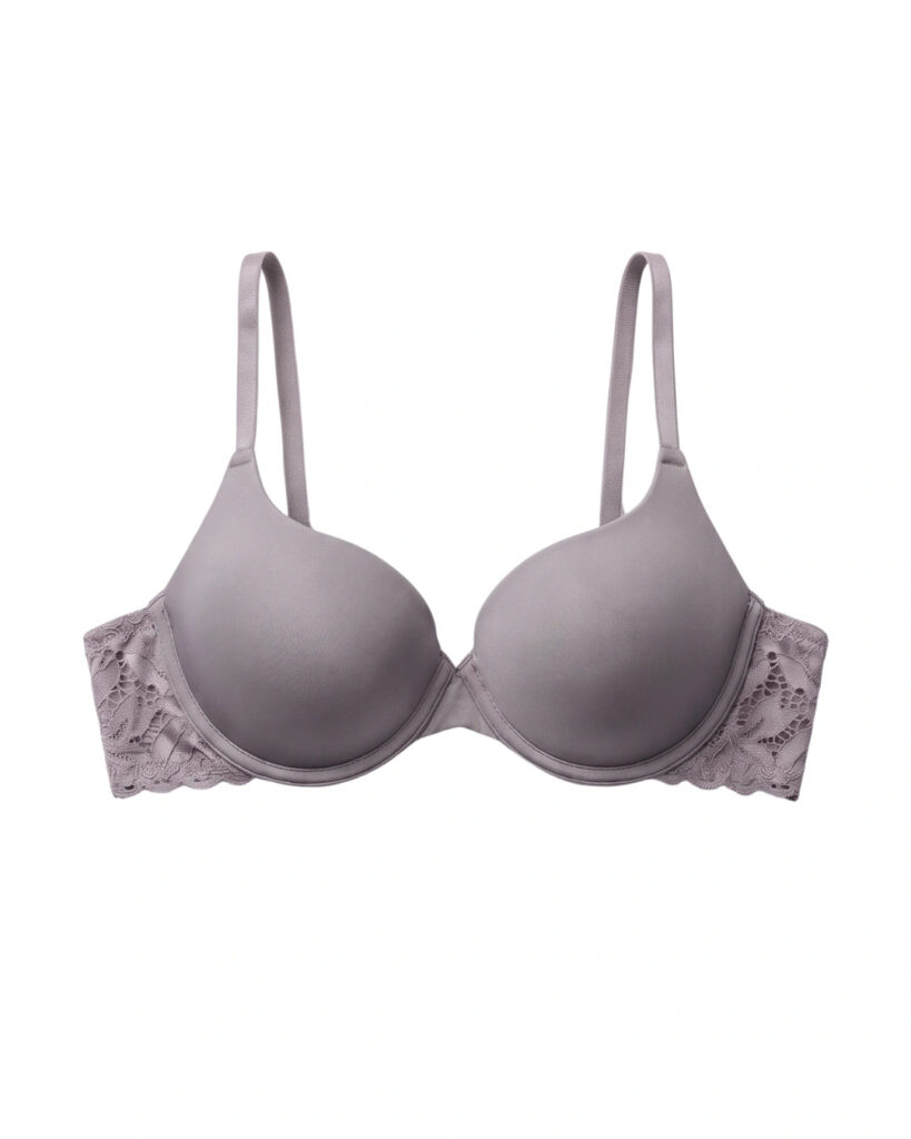 Padded T-shirt Bra - Merlot - Grey