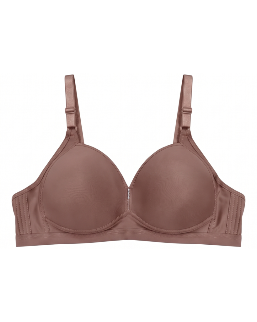 Plus Size Non-Wired Padded T-Shirt Bra – Pastel – Brown