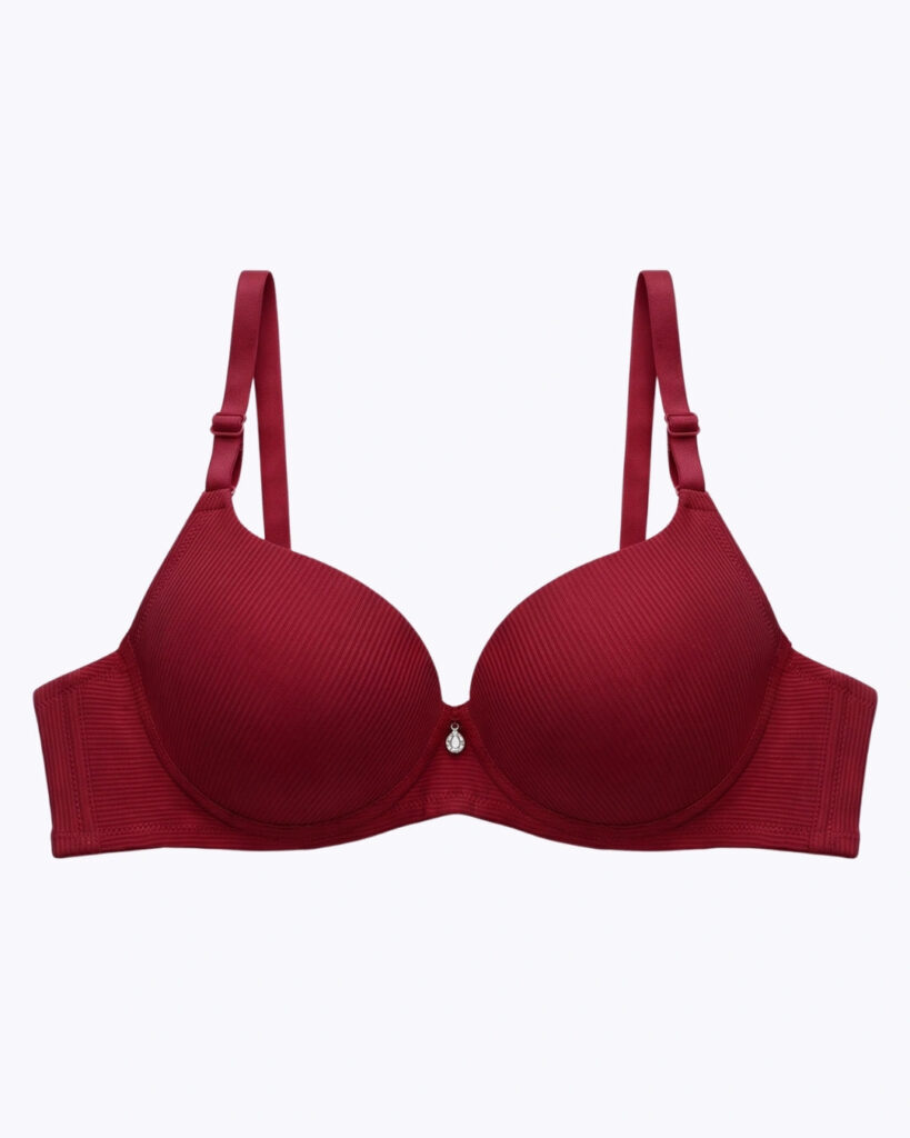 Padded Push-up Bra - Elva - Maroon