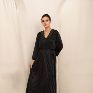 Gown Set - Liora Silk - Black