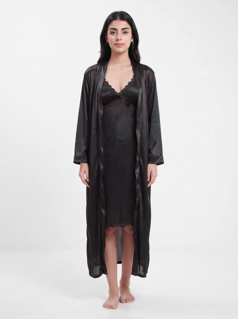 Gown Set - Sera Silk - Black
