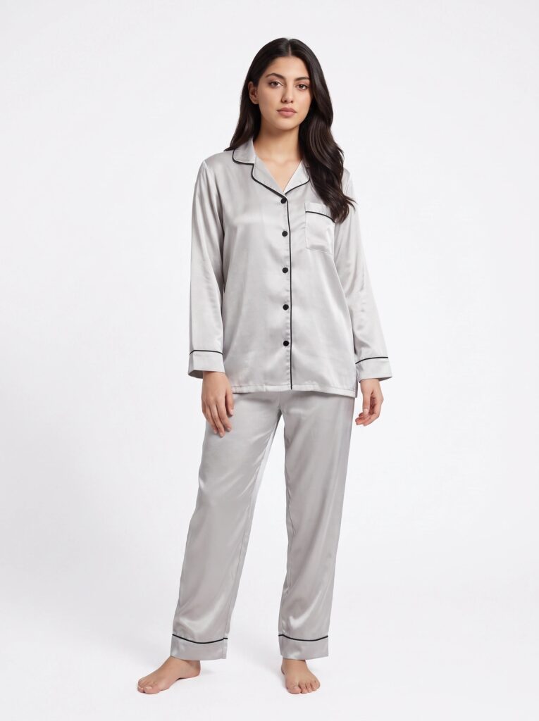 Velvet Silk PJ Set - Ivory