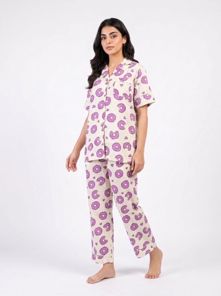 Linen PJ Set - Donut Bliss