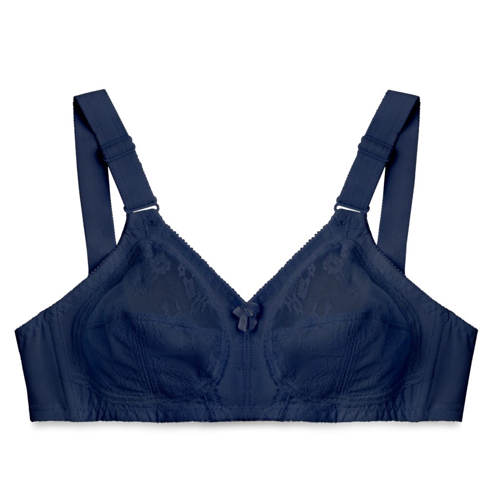 Firm Fit - Non Padded Non Wired Cotton Bra Blue