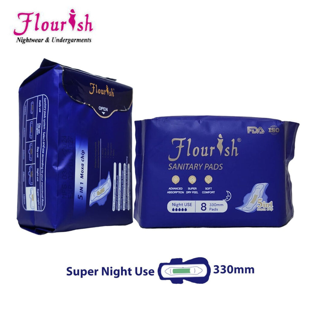 Pretty Wear 330mm WINGLESS DAILY USE PANTY LINERS SANITARY PADS FOR GIRLS & WOMEN 8 PCS