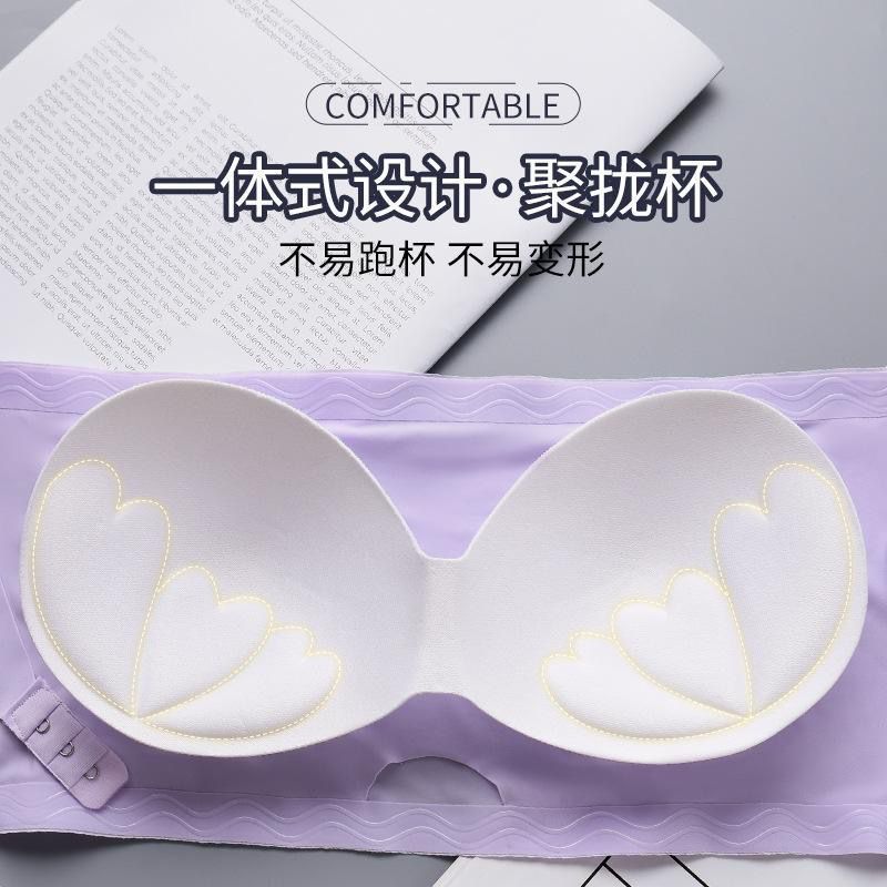 Pack Of 3 Breathable Ice Silk Padded Tube Top Strapless Bra – Adjustable, Wrapped & Summer-Friendly Bra for Women