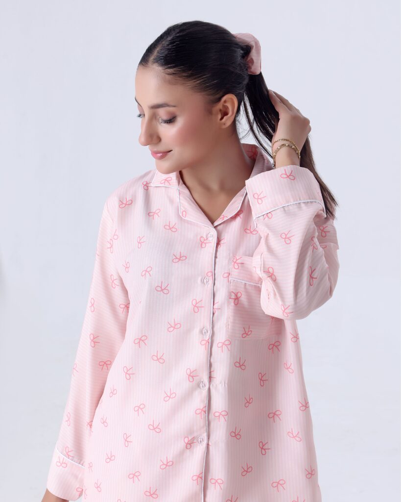 Summer Pajama Suit – Pink Bow