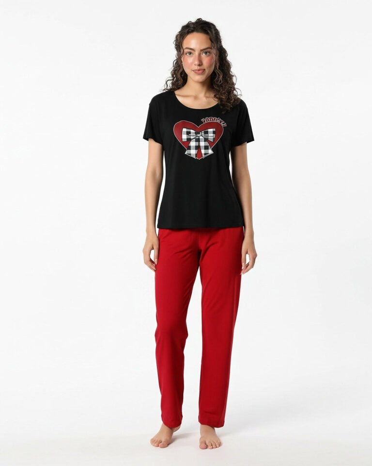 Cotton PJ Set – Red Chic