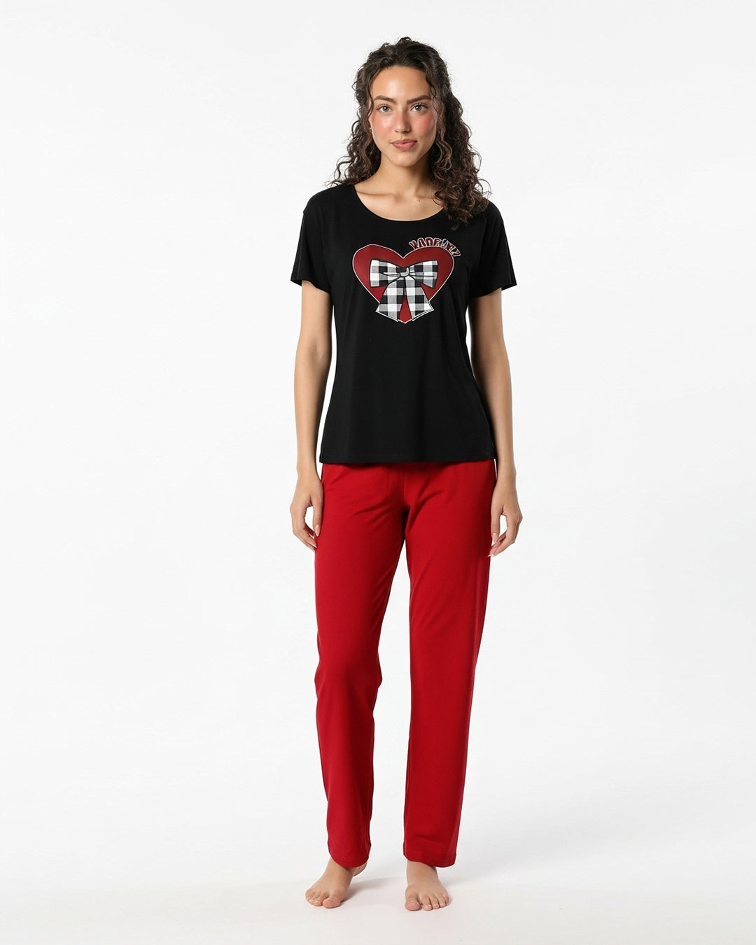 Cotton PJ Set – Red Chic