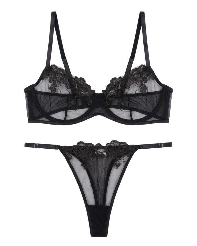 Non Padded Bra Set – Noir Whisper