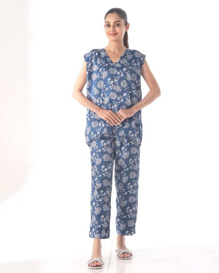 Silk PJ Set with Scrunchies – Flora Vee
