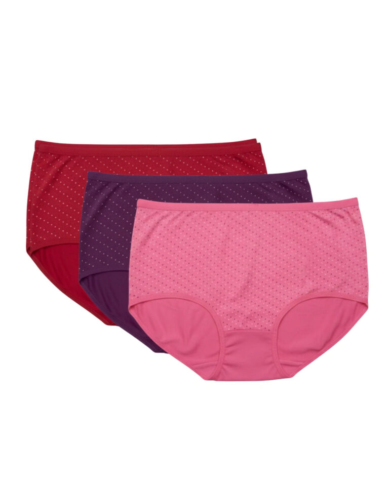 Pack of 3 Plus Size Panty - Berry Dot