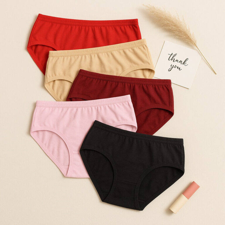 Pretty Wear Budget & Comfortable Cotton Brief Women Seamless Underwear Panties -Green Card