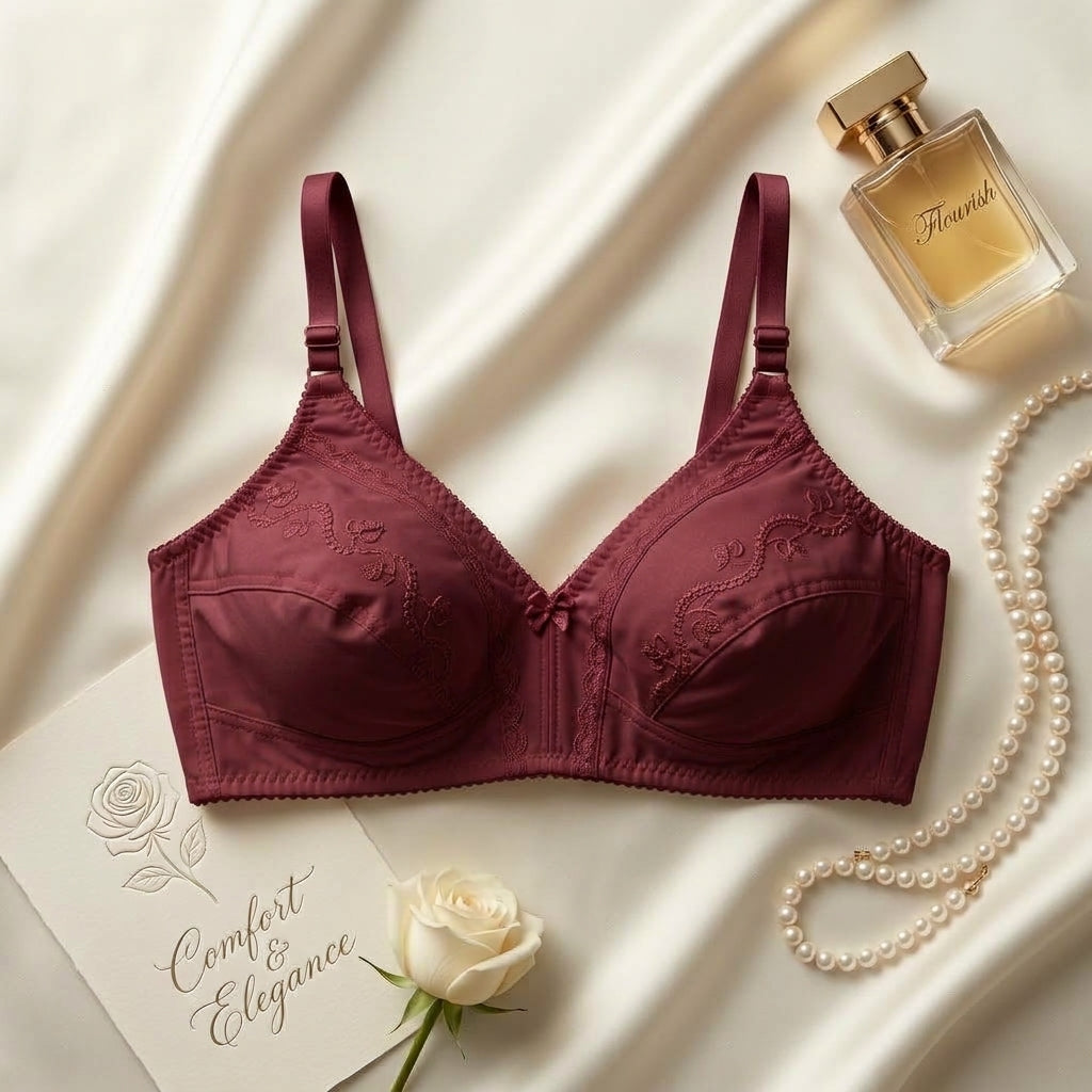 Women’s Real Comfort & Elegance Non-Padded Non-Wired Full Coverage Minimizer Bra
