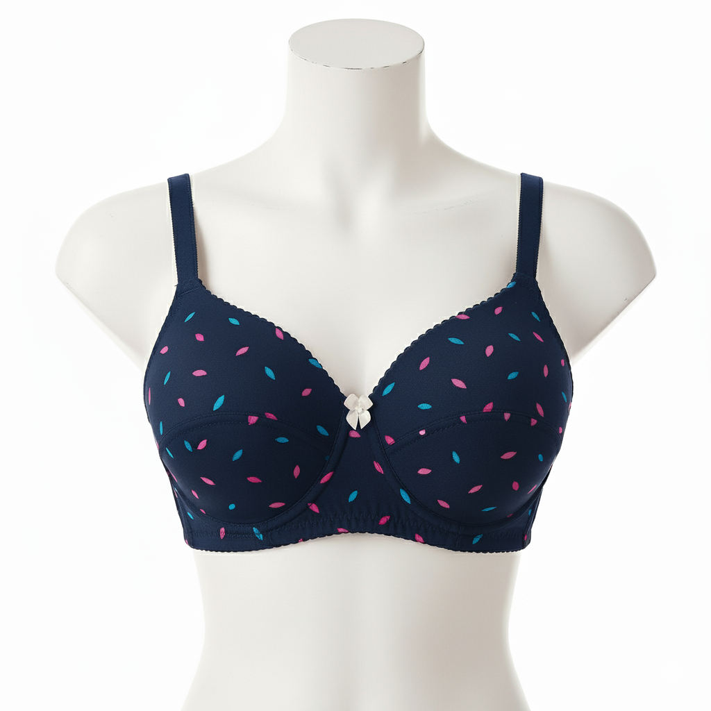 Pretty Wear 1 Pc Light Padded Cotton Printed Soft & Breathable Bra