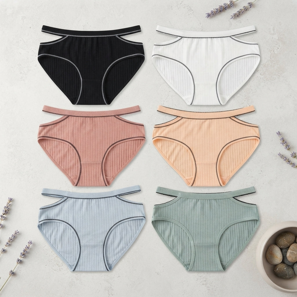 Pack of 3 Ribbed Bow Detail Briefs