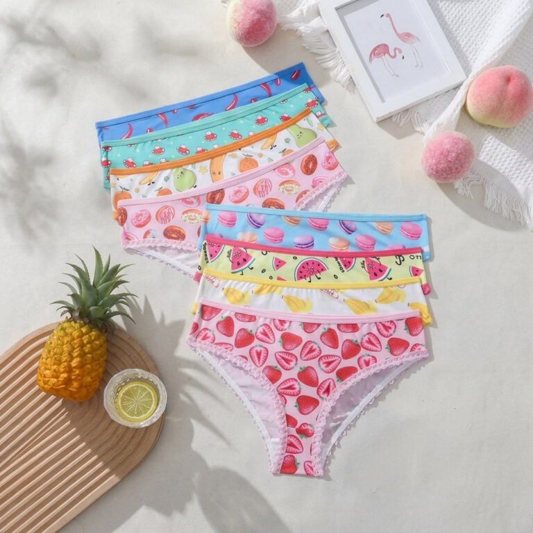 Pack of 3 Cute Fruit & Dessert Print Multi-Color Low-Waist Briefs