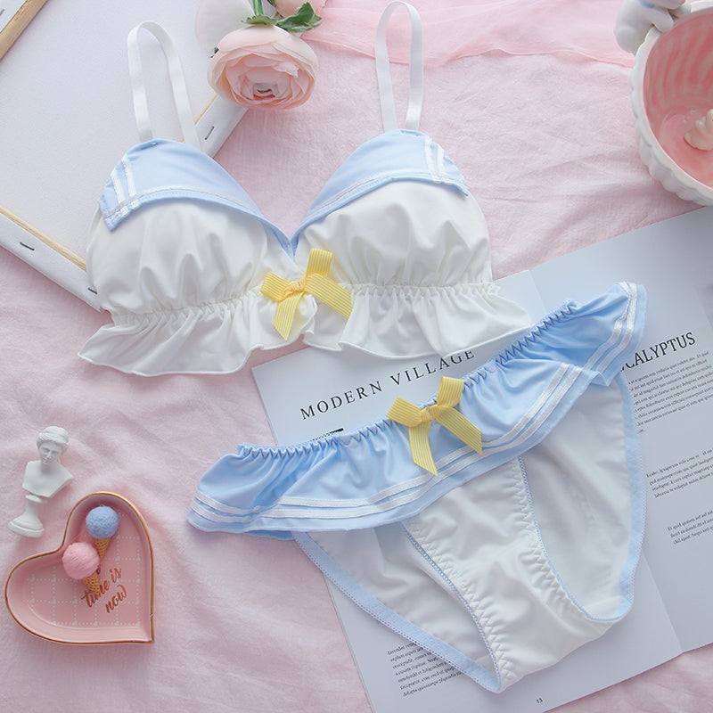 Pretty Wear High Quality Sailor Moon Style Cute Bra and Pantie Set Bralette