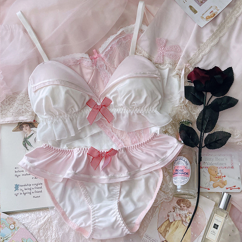 Pretty Wear High Quality Sailor Moon Style Cute Bra and Pantie Set Bralette