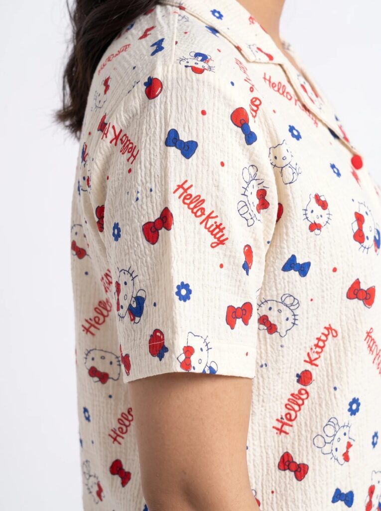 Summer Crinkled Pajama Suit – Kitty Charm