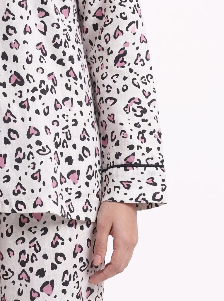 Silk Pajama Suit – Ivory Heart
