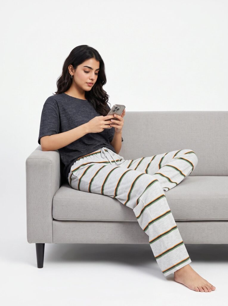 Drop Shoulder Cotton PJ Set – Urban Stripe