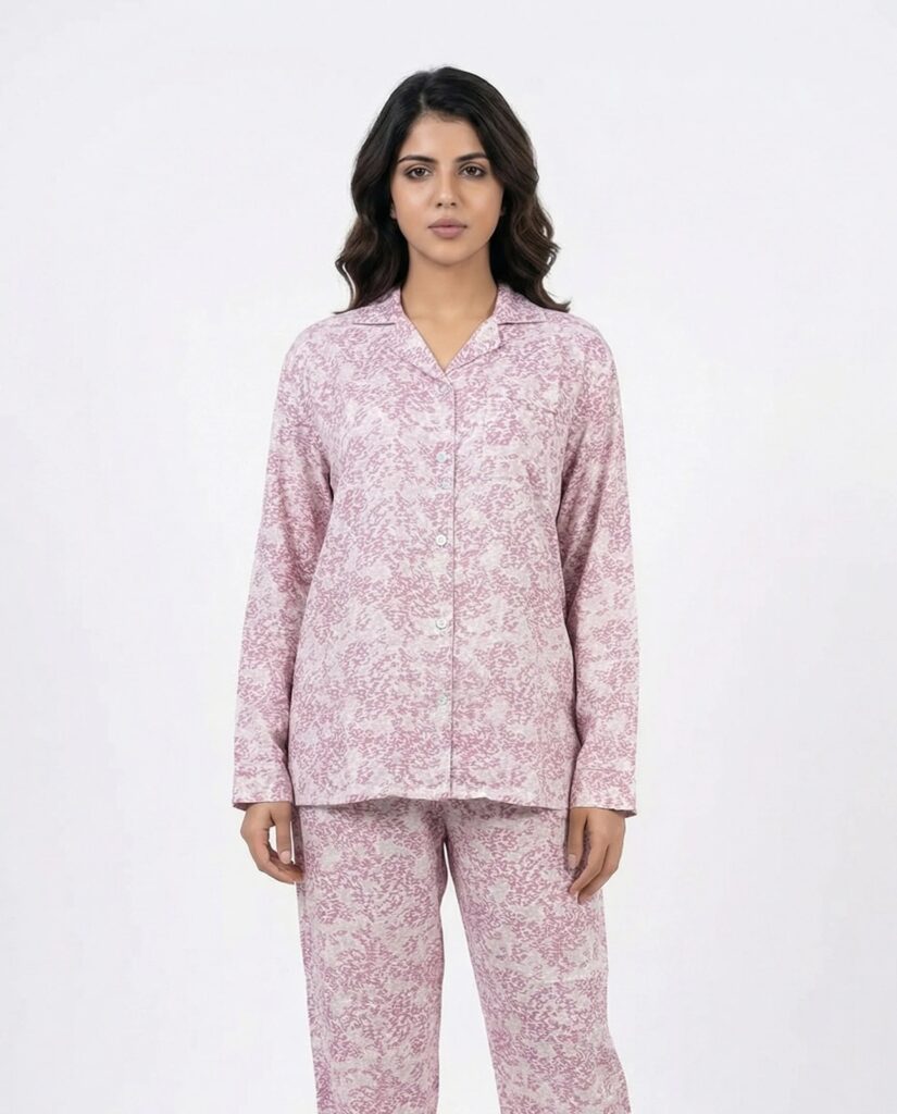 Linen Pajama Suit – Rose Cloud