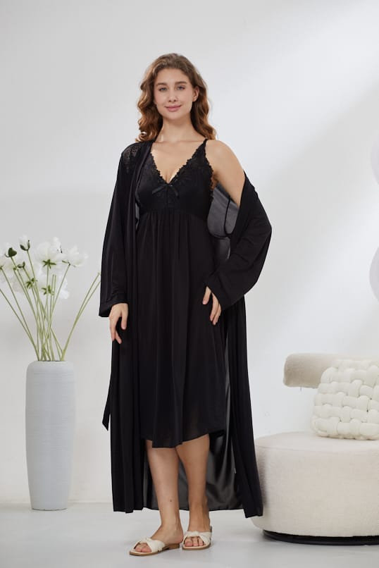 4-Piece Pure Silk Nightwear Set – Rosvian