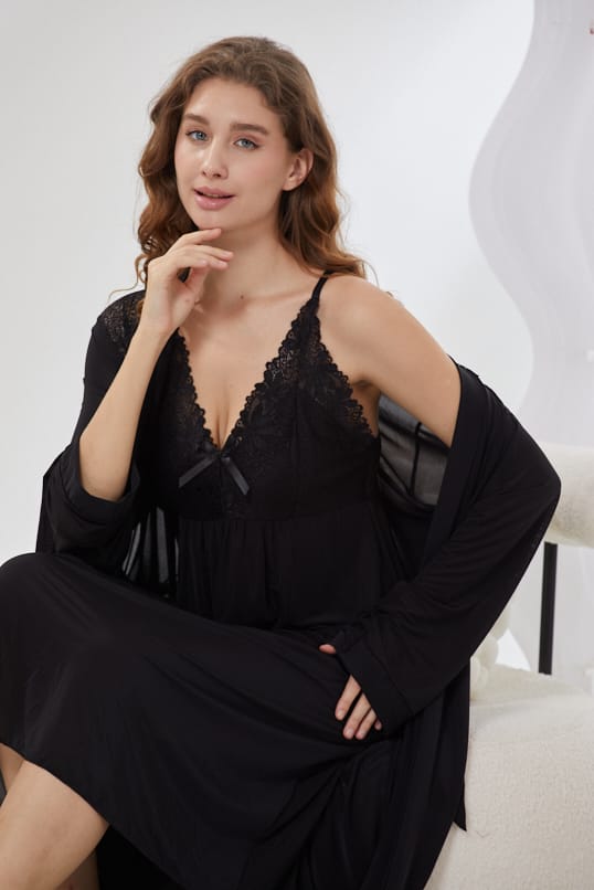 4-Piece Pure Silk Nightwear Set – Rosvian