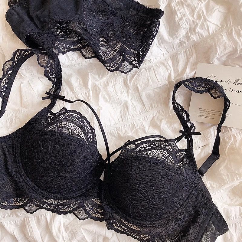Pretty Wear High Quality Thin Half Cup Lace Wired Half Cup Adjustable Straps Back Closure Bridal Light Padded Bra Panty Set