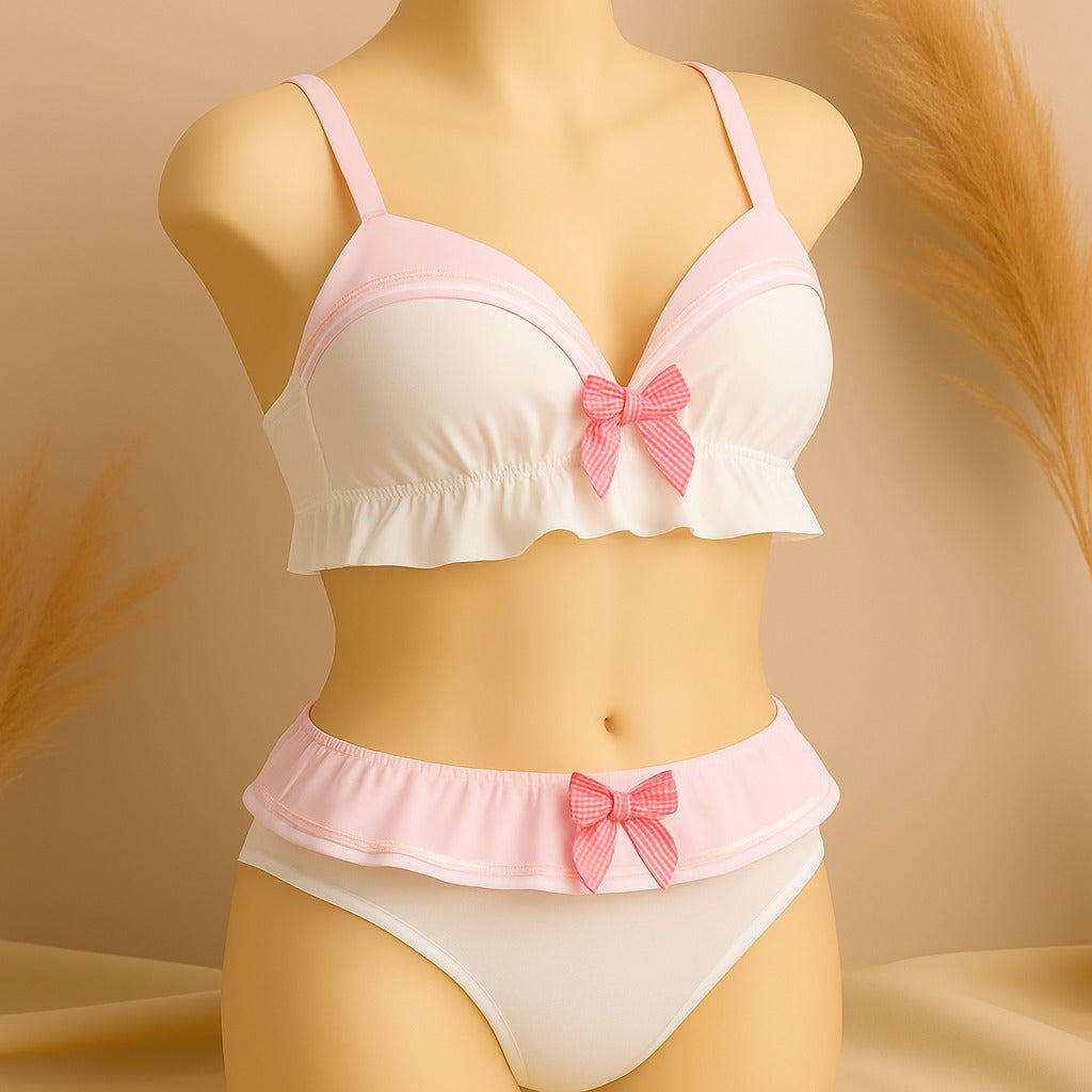 Pretty Wear High Quality Sailor Moon Style Cute Bra and Pantie Set Bralette