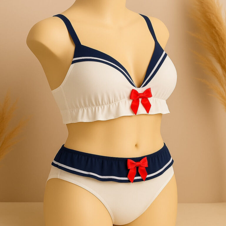 Pretty Wear High Quality Sailor Moon Style Cute Bra and Pantie Set Bralette