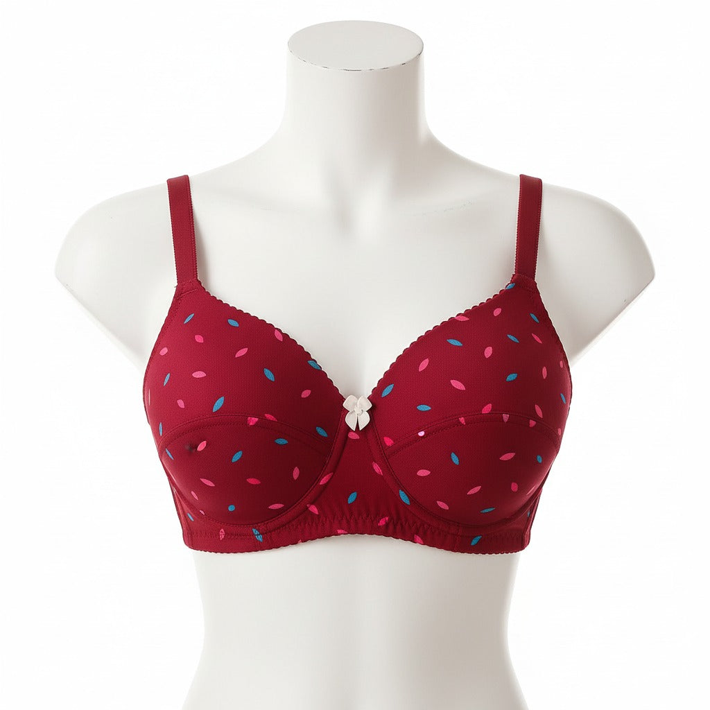 Pretty Wear 1 Pc Light Padded Cotton Printed Soft & Breathable Bra