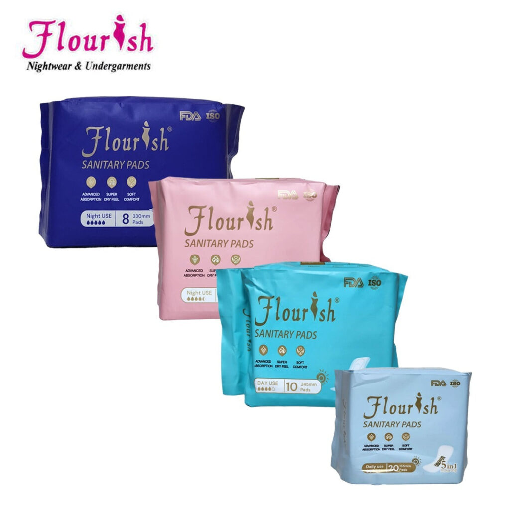 Pretty Wear 330mm WINGLESS DAILY USE PANTY LINERS SANITARY PADS FOR GIRLS & WOMEN 8 PCS