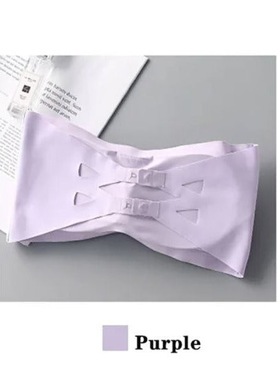 Pack Of 3 Breathable Ice Silk Padded Tube Top Strapless Bra – Adjustable, Wrapped & Summer-Friendly Bra for Women