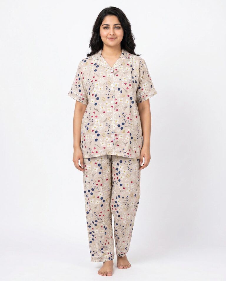 Linen PJ Set – Floral