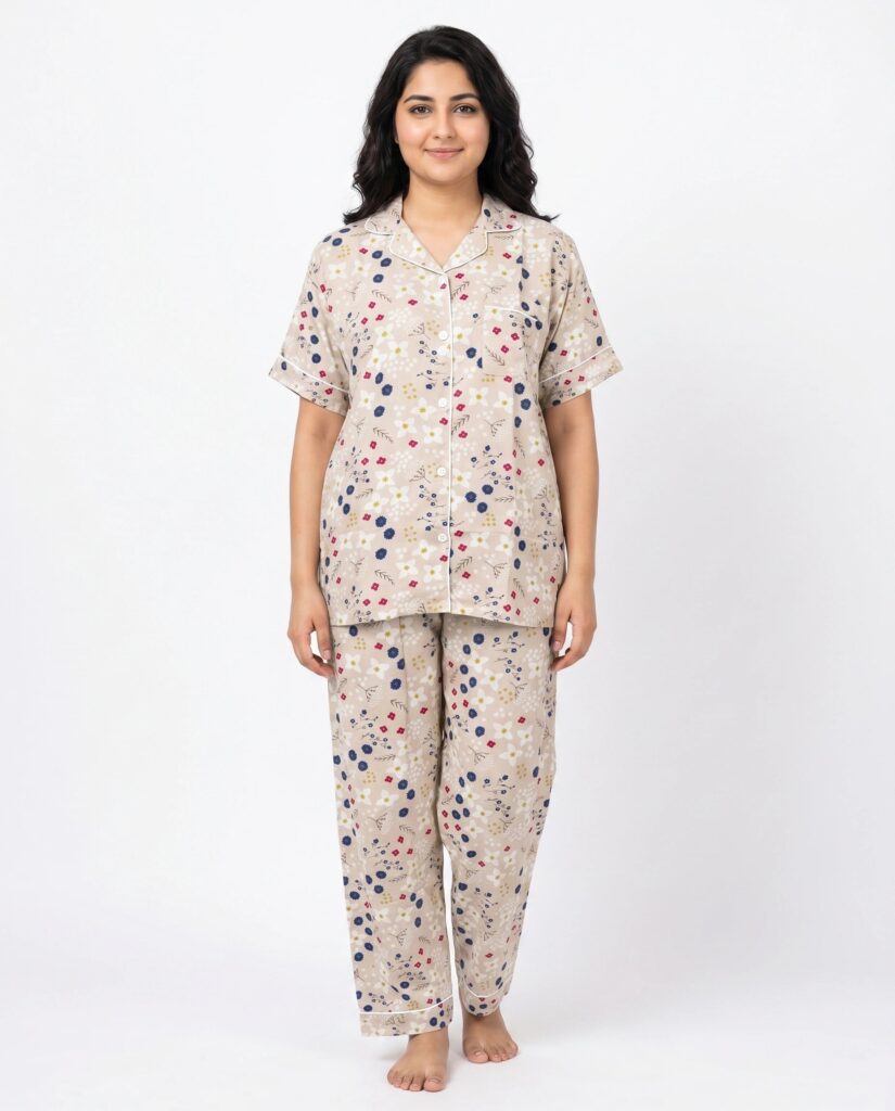 Linen PJ Set – Floral