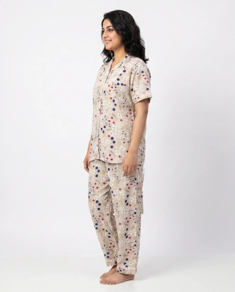 Linen PJ Set – Floral