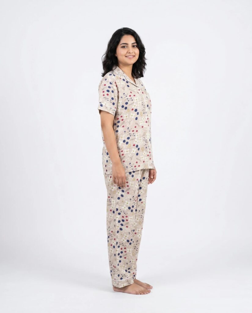 Linen PJ Set – Floral