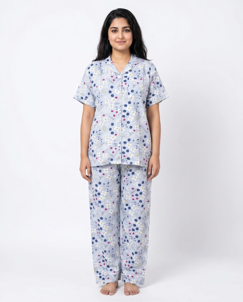 Linen PJ Set – Floral