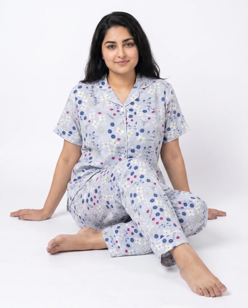 Linen PJ Set – Floral