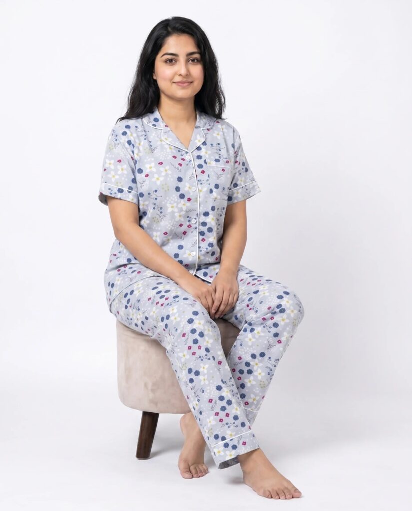 Linen PJ Set – Floral