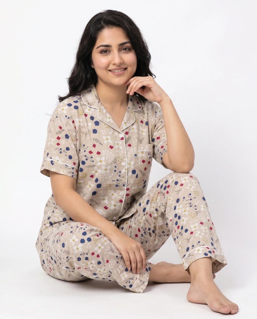 Linen PJ Set – Floral