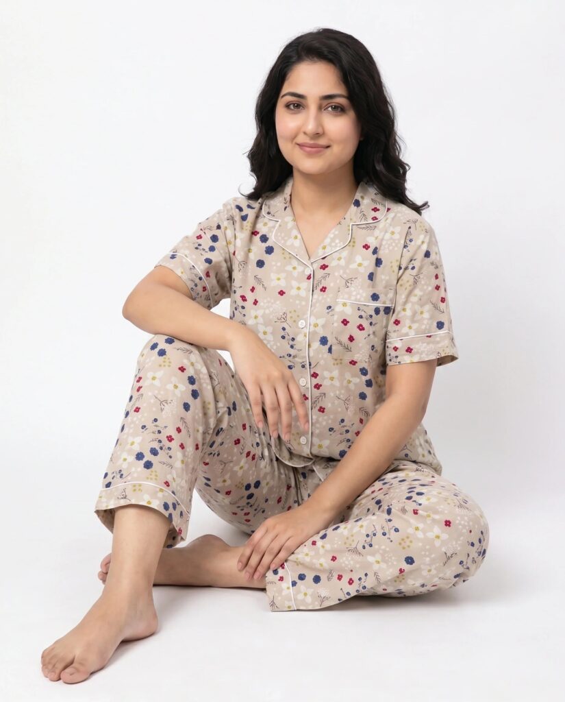 Linen PJ Set – Floral