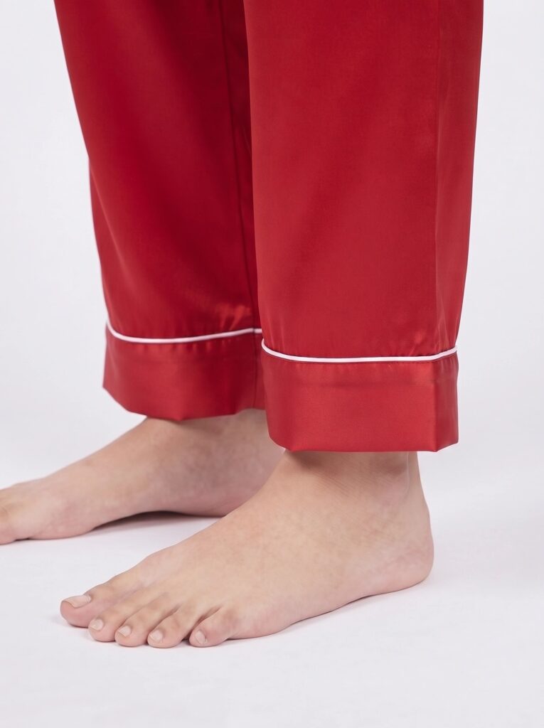Satin Silk Pajama Suit – Noir