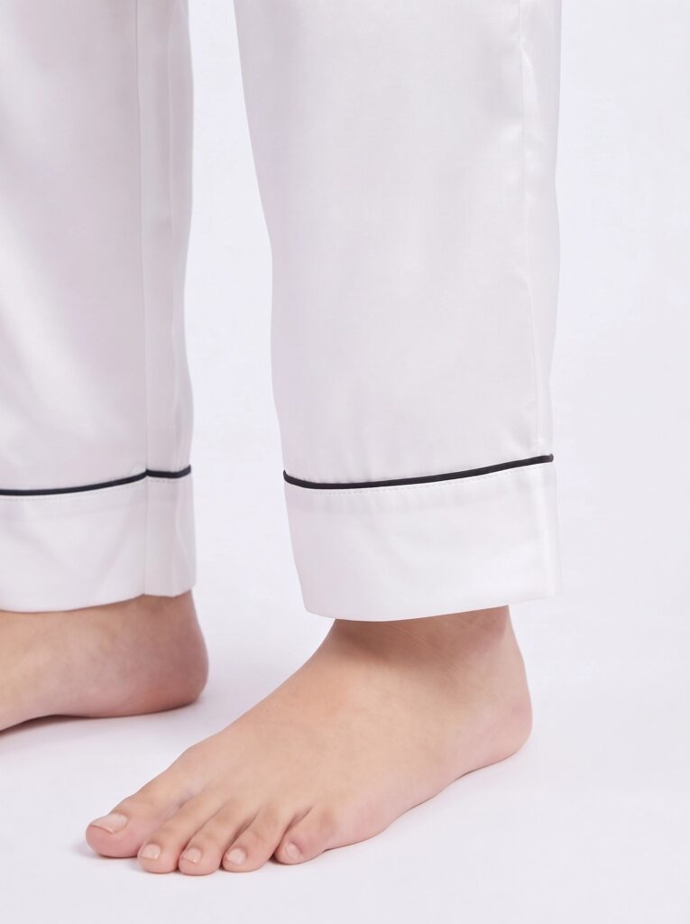 Satin Silk Pajama Suit – Noir